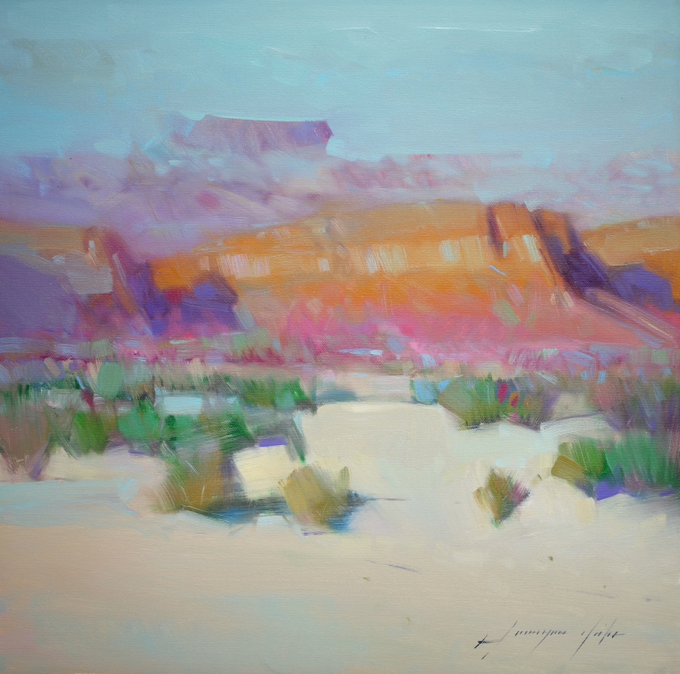 Desert, Original oil Painting, Handmade artwork, One of a Kind         